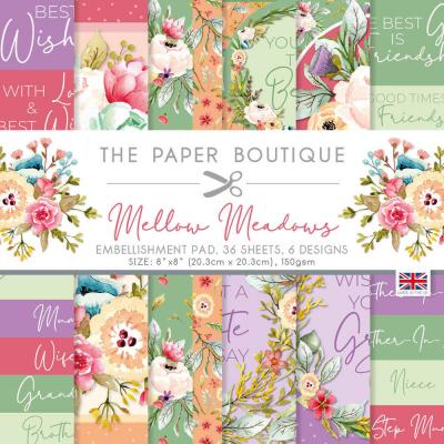 The Paper Boutique Mellow Meadows Designpapiere - Embellishments Pad