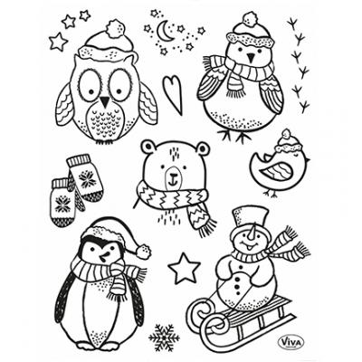 ViVa Decor Clear Stamps - Little Winter Friends