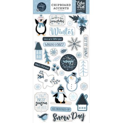 Echo Park The Magic Of Winter Sticker - Chipboard Accents
