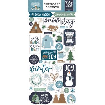 Echo Park Snowed In Sticker - Chipboard Accents