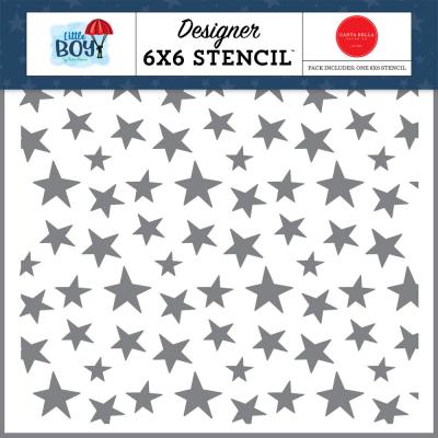 Carta Bella Little Boy Stencil - Awesome Stars