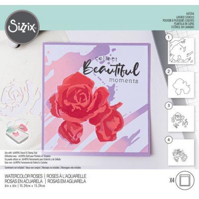 Sizzix Olivia Rose Layered Stencils - Watercolor Roses