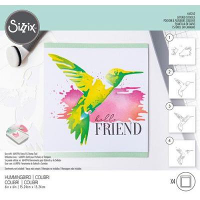 Sizzix Olivia Rose Layered Stencils - Hummingbird