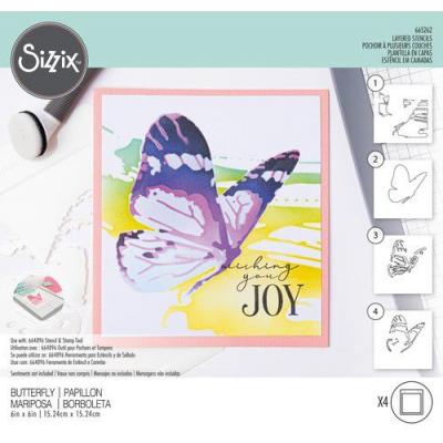 Sizzix Olivia Rose Layered Stencils - Butterfly