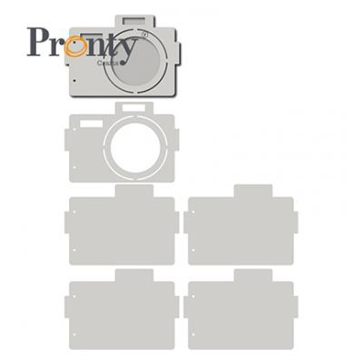 Pronty Grey Chipboard Die Cut - Retro Camera