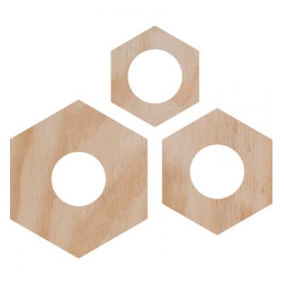 Pronty Holz - Hexagon Tealight Holder