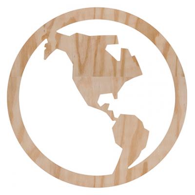 Pronty Holz - World Map USA