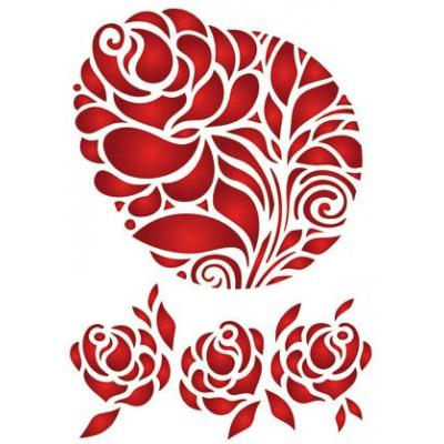 Pronty Stencil - Stylized Roses