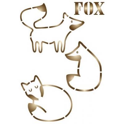 Pronty Stencil - Foxes