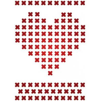 Pronty Stencil - Heart Cross Stitch