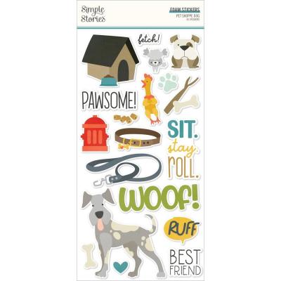 Simple Stories Pet Shoppe Dog Sticker - Foam Stickers