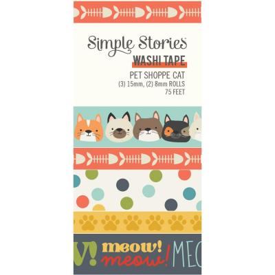 Simple Stories Pet Shoppe Cat Klebeband - Washi Tape