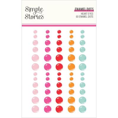 Simple Stories Heart Eyes Embellishments - Enamel Dots