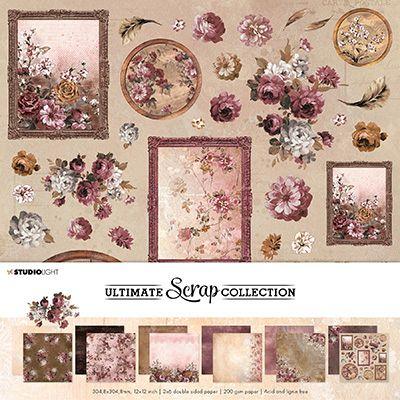 StudioLight Ultimate Scrap Collection Nr.21 Designpapiere - Vintage Flowers & Wood