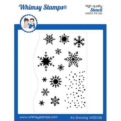 Whimsy Stamps Deb Davis Stencil - It's Snowing