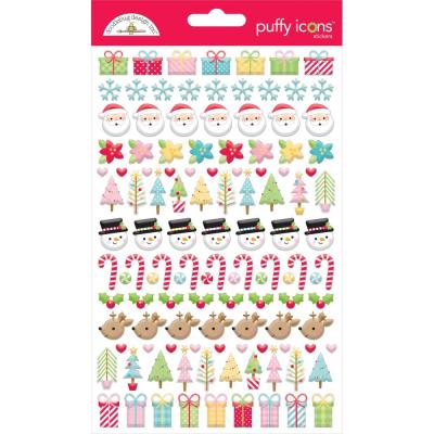 Doodlebug Candy Cane Lane Sticker - Puffy Icons Sticker