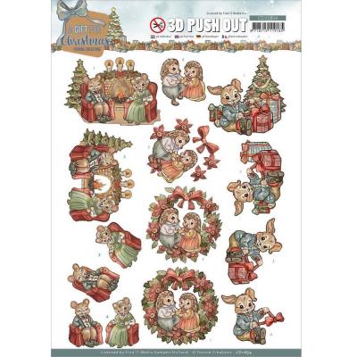 Find It Trading Yvonne Creations A Gift For Christmas Punchout Sheet - Fireplace