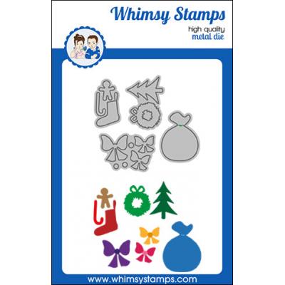 Whimsy Stamps Deb Davis and Denise Lynn Die - Santa's Sleigh Mini Accessories 1
