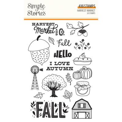 Simple Stories Harvest Market Clear Stamps - Harvest Market