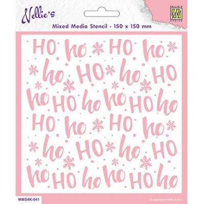 Nellie's Choice Mixed Media Stencils - Ho Ho