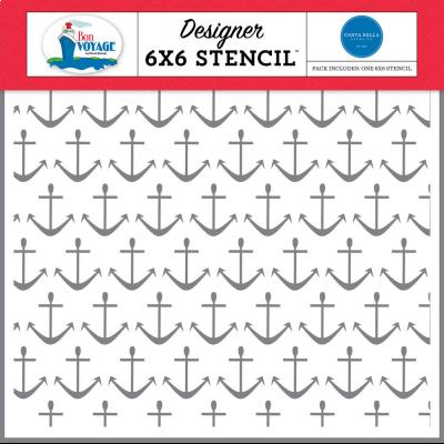 Carta Bella Bon Voyage Stencil - Anchors