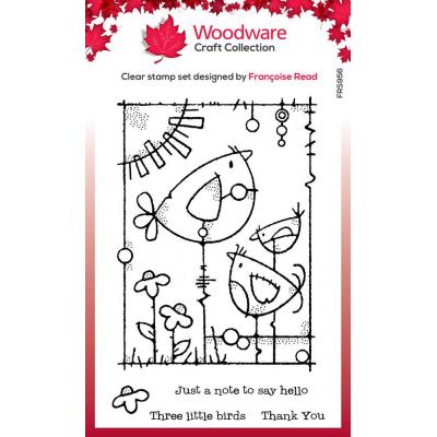 Creative Expressions Woodware Craft Collection Clear Stamps - Three Little Birds