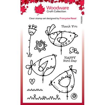 Creative Expressions Woodware Craft Collection Clear Stamps - It's A Bird-Day