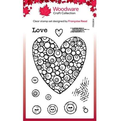 Creative Expressions Woodware Craft Collection Clear Stamps - Bubble Heart