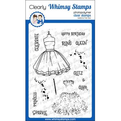 Whimsy Stamps Deb Davis Clear Stamps - Bling Queen
