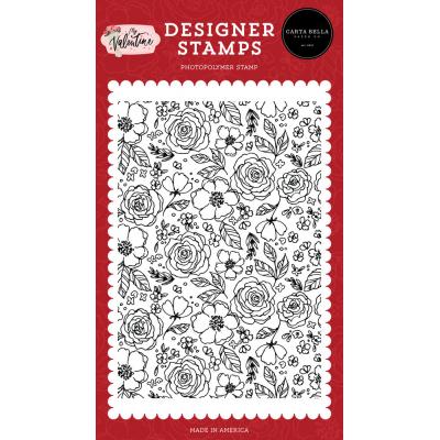 Carta Bella My Valentine Carstock Clear Stamp - Always And Forever Floral