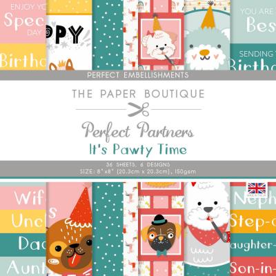 The Paper Boutique It's Pawty Time Designpapiere - Embellishments Pad