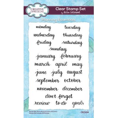 Creative Expressions Helen Colebrook Clear Stamps - Planning Essentials