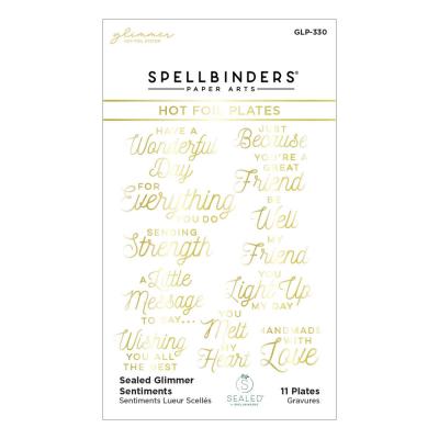 Spellbinders Hotfoil Stamps - Sealed Glimmer Sentiments