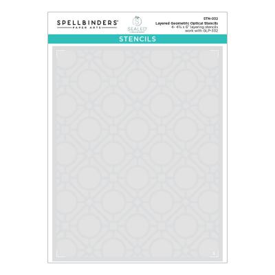 Spellbinders Stencil - Layered Geometric Optical