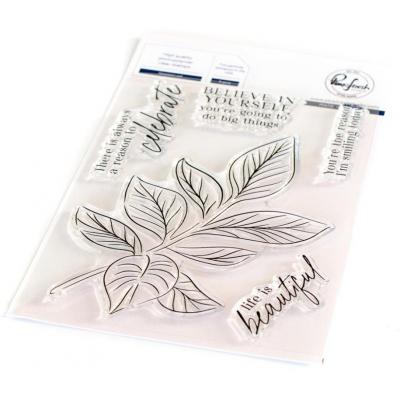 Pinkfresh Studio Clear Stamps - Detailed Leaf