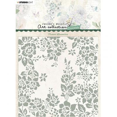 StudioLight Jenines Mindfull Art  Essentials Nr.09 Embossingfolder - Flower Silhouettes