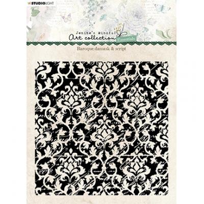 StudioLight Jenine's Mindfull Art Essentials Nr.141 Clear Stamps - Baroque Damask & Script