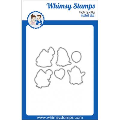 Whimsy Stamps Deb Davis and Denise Lynn Outlines Die - Penguin Poop