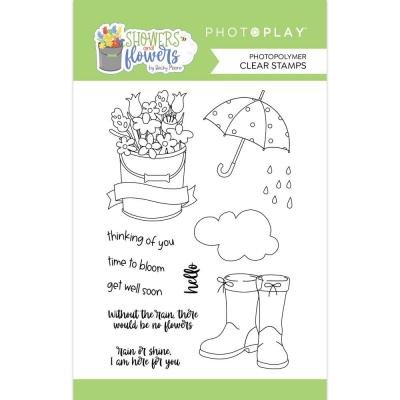 PhotoPlay Paper Showers & Flowers Clear Stamps - Showers & Flowers