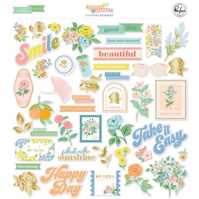 PinkFresh Studio Flower Market Die Cuts - Vellum Ephemera