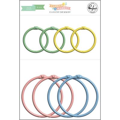 PinkFresh Studio Flower Market Embellishments - Book Rings