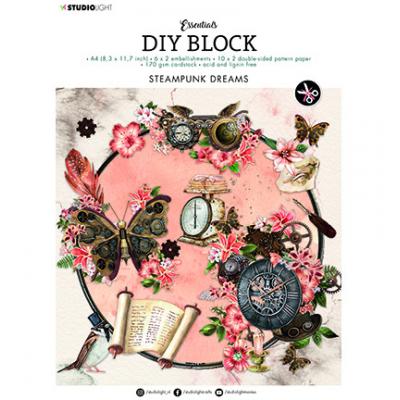 StudioLight DIY Block Essentials Nr.37 Scrapbooking Set - Steampunk Dreams