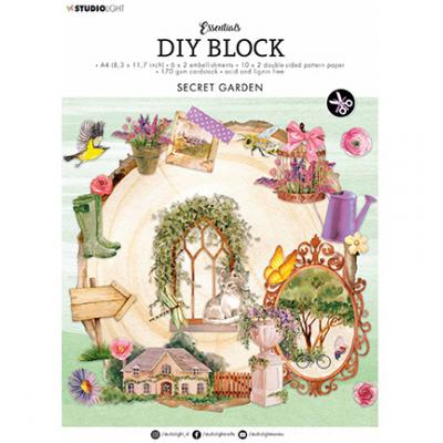 StudioLight DIY Block Essentials Nr.36 Scrapbooking Set - Secret Garden