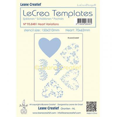 Leane Creatief Stencil - Herz Variationen