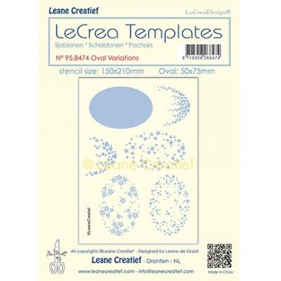 Leane Creatief Stencil - Oval Variationen