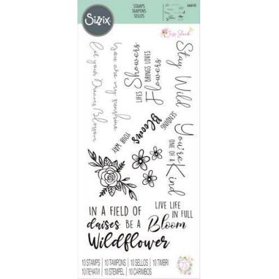 Sizzix Jess Slack Clear Stamps - Spring Bloom Sentiments