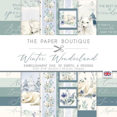 The Paper Boutique Winter Wonderland Designpapiere - Embellishments Pad