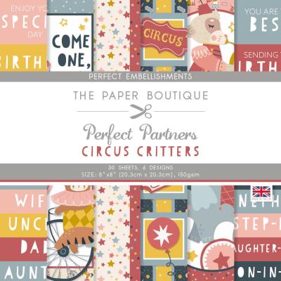 The Paper Boutique Circus Critters Designpapiere - Embellishments Pad