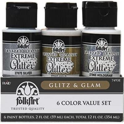 FolkArt Acrylfarben - Glitz & Glam Paint Set