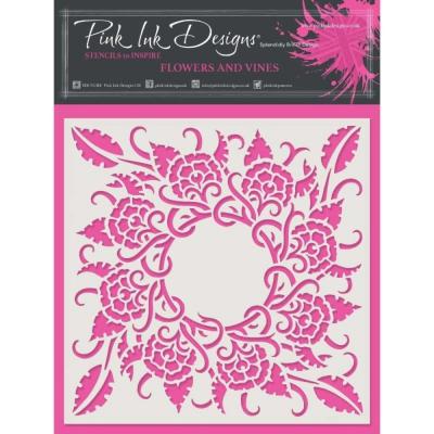 Creative Expressions Pink Ink Designs Stencil - Flowers & Vines